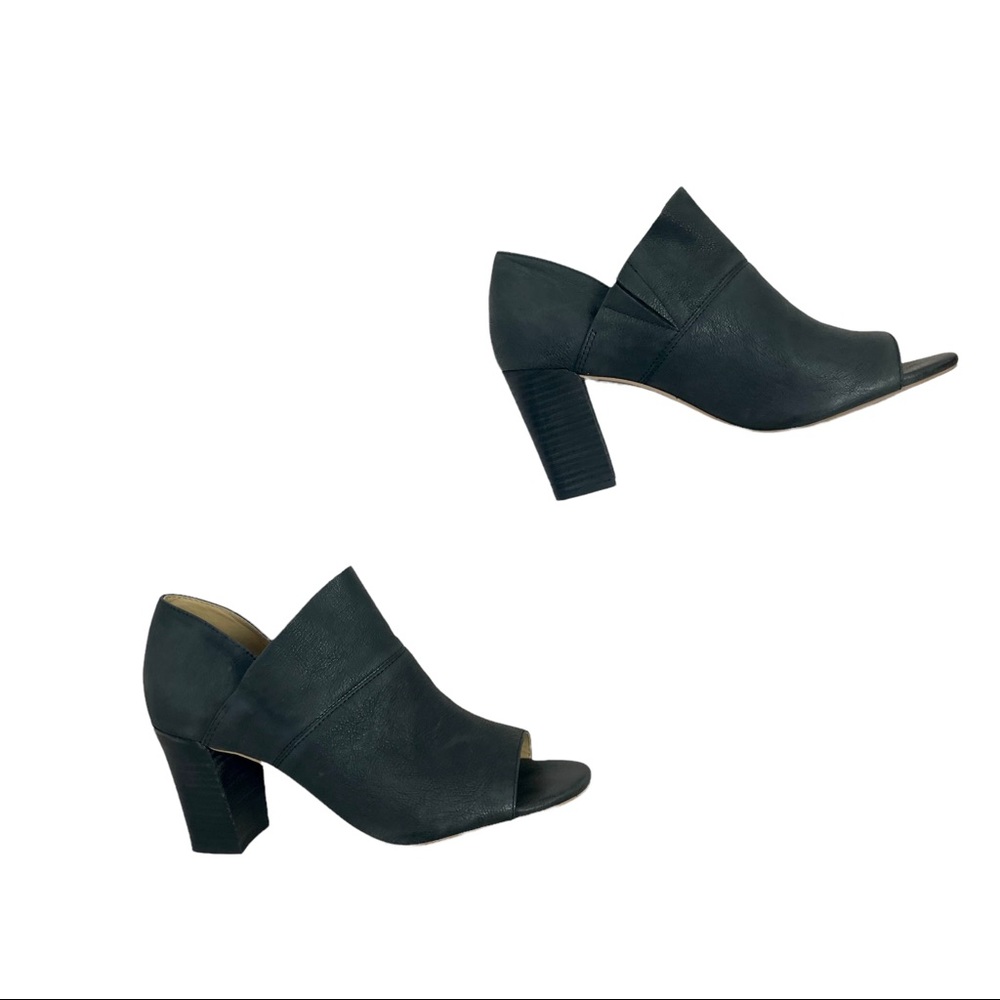 Me Too Women's Adam Tucker Black Leather McKenna Heel Sandal Bootie Size 6.5 - Picture 13 of 14